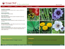 Tablet Screenshot of kroegerherb.com